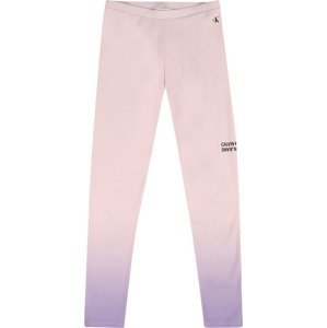 Calvin Klein Jeans Legíny grafitová / světle fialová / růžová