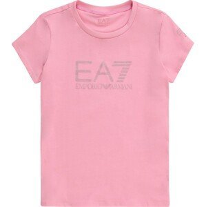 EA7 Emporio Armani Tričko světle růžová / stříbrná