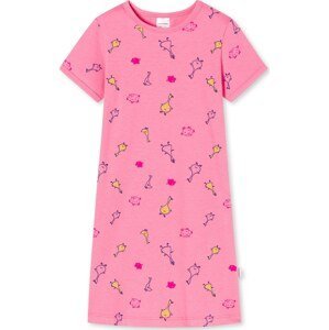SCHIESSER Noční košilka 'Girls World' tmavě žlutá / pink / černá