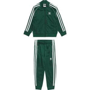 ADIDAS ORIGINALS Joggingová souprava tmavě zelená / bílá