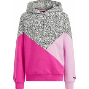 WE Fashion Mikina šedý melír / pink / růžová