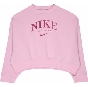 Nike Sportswear Mikina bobule / pastelově růžová