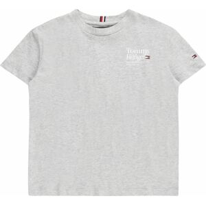 TOMMY HILFIGER Tričko námořnická modř / šedá / červená / bílá