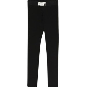 DKNY Sportovní kalhoty černá / bílá