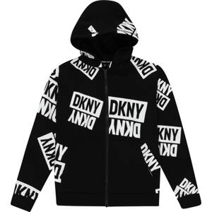 DKNY Mikina černá / bílá