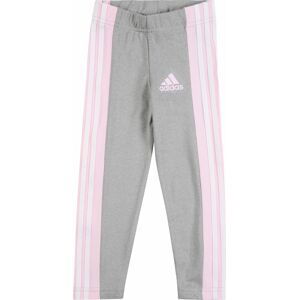 ADIDAS PERFORMANCE Sportovní kalhoty šedá / světle růžová / bílá