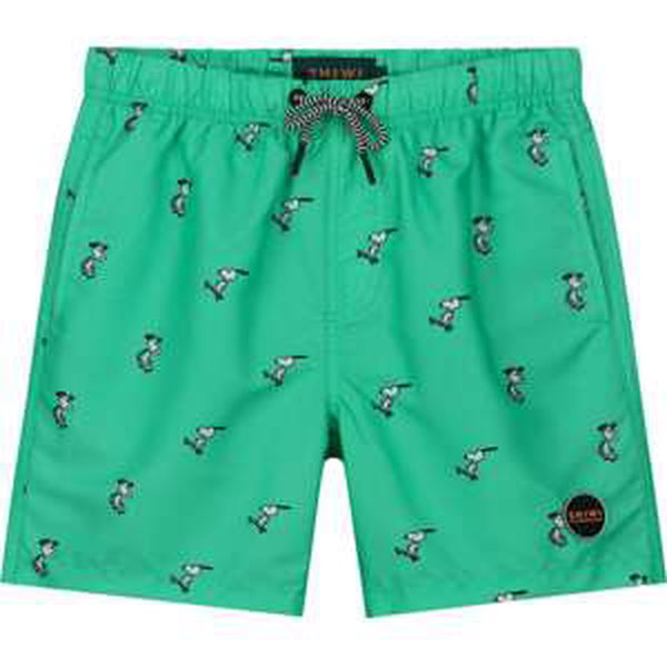 Shiwi Plavecké šortky 'Snoopy Happy Skater' zelená / černá / bílá