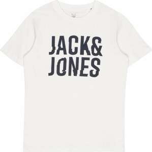 Jack & Jones Junior Tričko 'ARTHURS' černá / bílá
