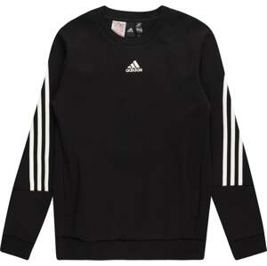 ADIDAS SPORTSWEAR Sportovní mikina černá / bílá