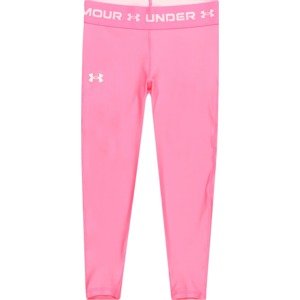 UNDER ARMOUR Sportovní kalhoty starorůžová / bílá