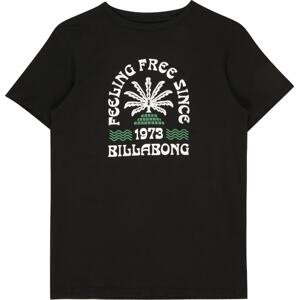 BILLABONG Tričko 'FEELING FREE' zelená / černá / bílá