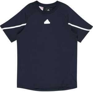 ADIDAS SPORTSWEAR Funkční tričko noční modrá / světlemodrá / bílá