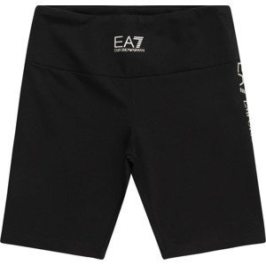 EA7 Emporio Armani Kalhoty černá / bílá
