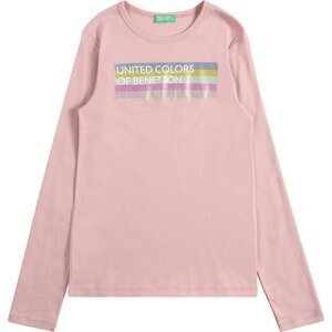 UNITED COLORS OF BENETTON Tričko modrá / stříbrně šedá / zelená / pink / bílá