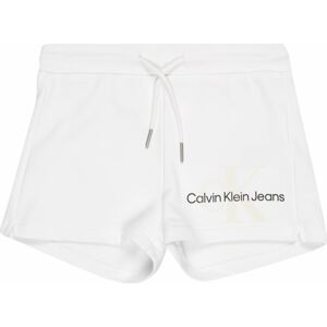 Calvin Klein Jeans Kalhoty černá / bílá