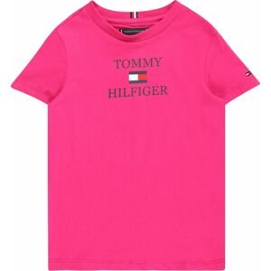 TOMMY HILFIGER Tričko námořnická modř / pink / červená / bílá