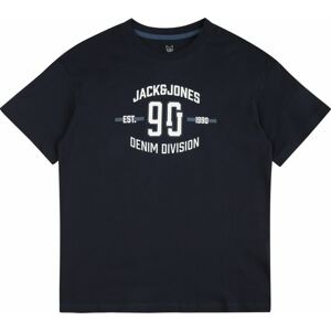 Jack & Jones Junior Tričko 'DIVISION' námořnická modř / kouřově modrá / bílá