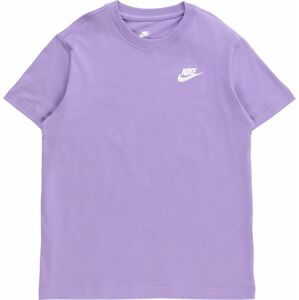 Nike Sportswear Tričko světle fialová / bílá