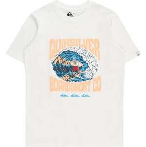 QUIKSILVER Funkční tričko 'HIGHERLIFE' námořnická modř / azurová / pastelově oranžová / bílá