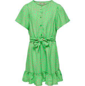KIDS ONLY Šaty 'Lino' světle zelená / pink