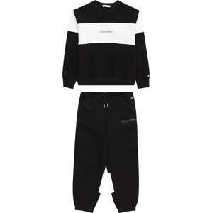 Calvin Klein Jeans Joggingová souprava černá / bílá