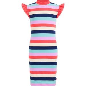 WE Fashion Šaty námořnická modř / pastelově žlutá / světle fialová / pink