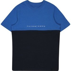 Jack & Jones Junior Tričko 'COPENHAGEN' noční modrá / nebeská modř / bílá