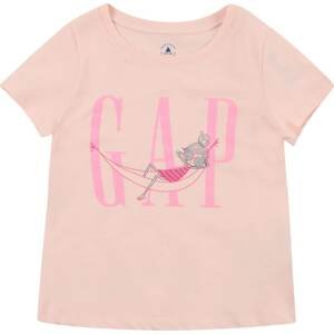 GAP Tričko šedá / pink / pastelově růžová / světle růžová