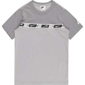 Nike Sportswear Tričko 'REPEAT' kouřově šedá / kámen / černá / bílá