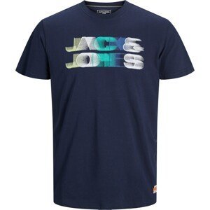 Jack & Jones Junior Tričko 'Chack' námořnická modř / kouřově modrá / aqua modrá / pastelově žlutá / bílá