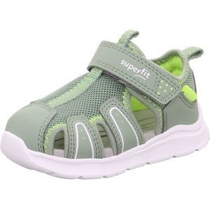 SUPERFIT Sandály 'Wave' pastelově zelená / světle zelená / bílá