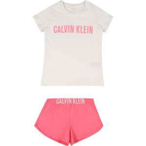 Calvin Klein Underwear Pyžamo 'POWER' pink / bílá