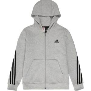 ADIDAS PERFORMANCE Sportovní mikina šedý melír / černá