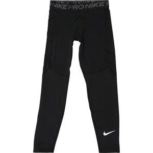 NIKE Sportovní kalhoty šedá / černá / bílá