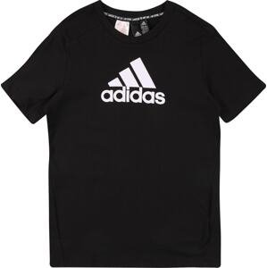 ADIDAS SPORTSWEAR Funkční tričko černá / bílá