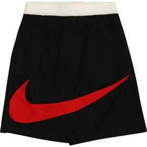 NIKE Sportovní kalhoty červená / černá / bílá