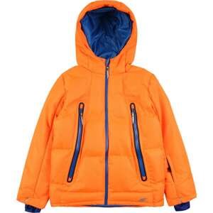 4F Outdoorová bunda marine modrá / svítivě oranžová