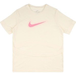 NIKE Funkční tričko 'Trophy' béžová / světle růžová