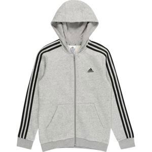 ADIDAS SPORTSWEAR Sportovní mikina šedá / černá