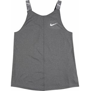 NIKE Sportovní top šedý melír / černá / bílá