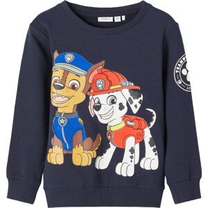 NAME IT Mikina 'PawPatrol' marine modrá / nebeská modř / hnědá / červená / bílá