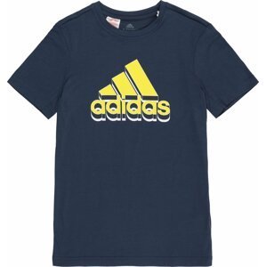 ADIDAS PERFORMANCE Funkční tričko marine modrá / žlutá / bílá