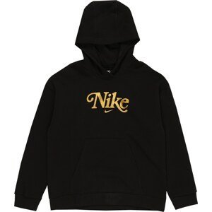Nike Sportswear Mikina 'Club' zlatě žlutá / černá