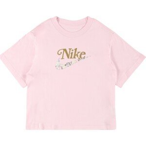 Nike Sportswear Tričko 'BOXY ENERGY' citronově žlutá / pastelově zelená / růžová