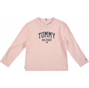 TOMMY HILFIGER Tričko marine modrá / růžová / červená / bílá