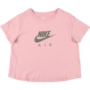 Nike Sportswear Tričko šedá / pink