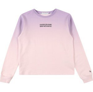 Calvin Klein Jeans Mikina fialová / růžová