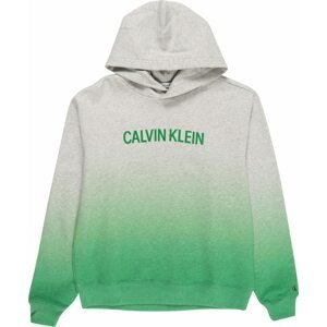 Calvin Klein Jeans Mikina šedý melír / limetková