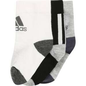 ADIDAS PERFORMANCE Sportovní ponožky světle šedá / tmavě šedá / černá / bílá