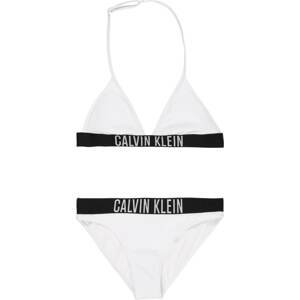 Calvin Klein Swimwear Bikiny světle šedá / černá / bílá